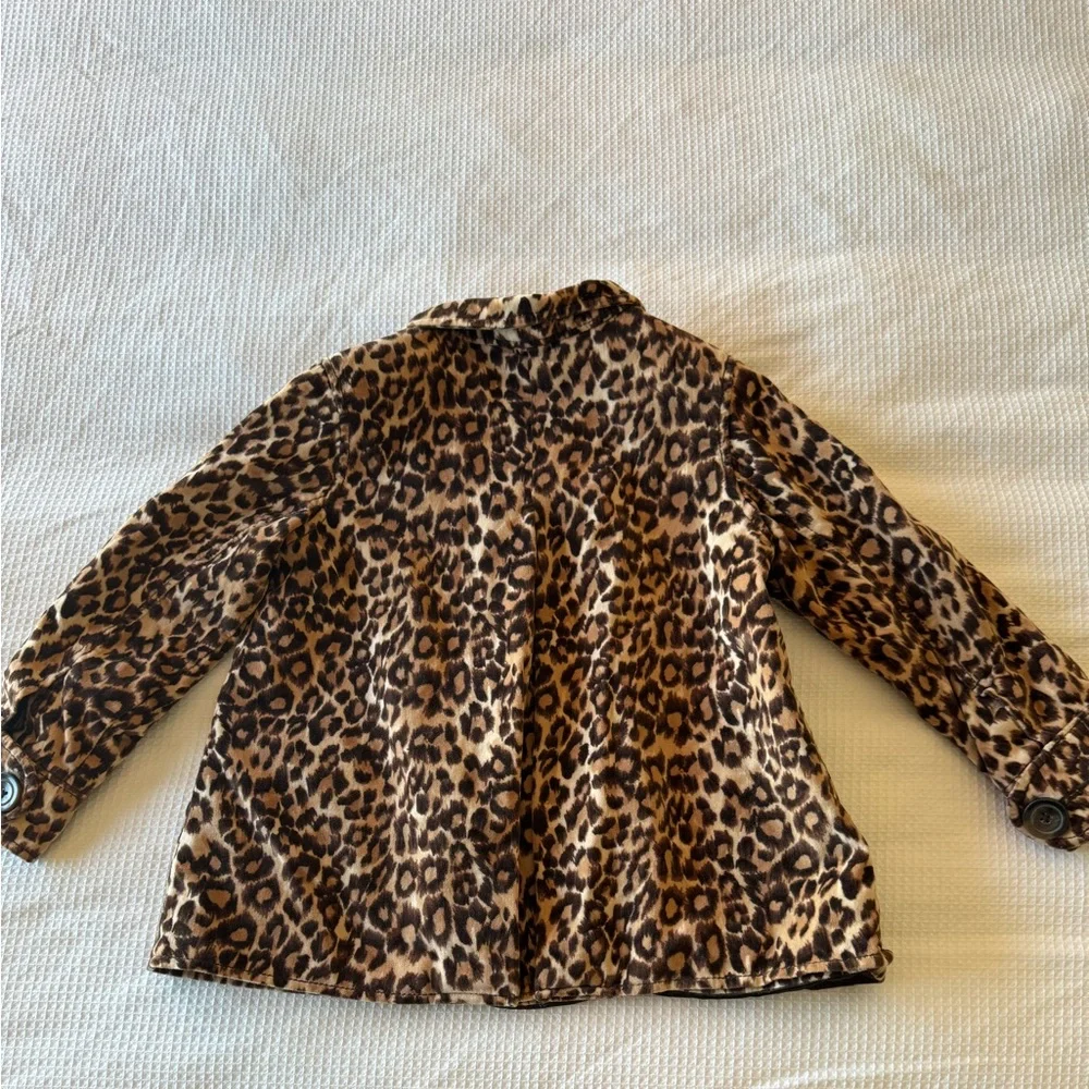GAP Kids Leopard Print Jacket with back pleat